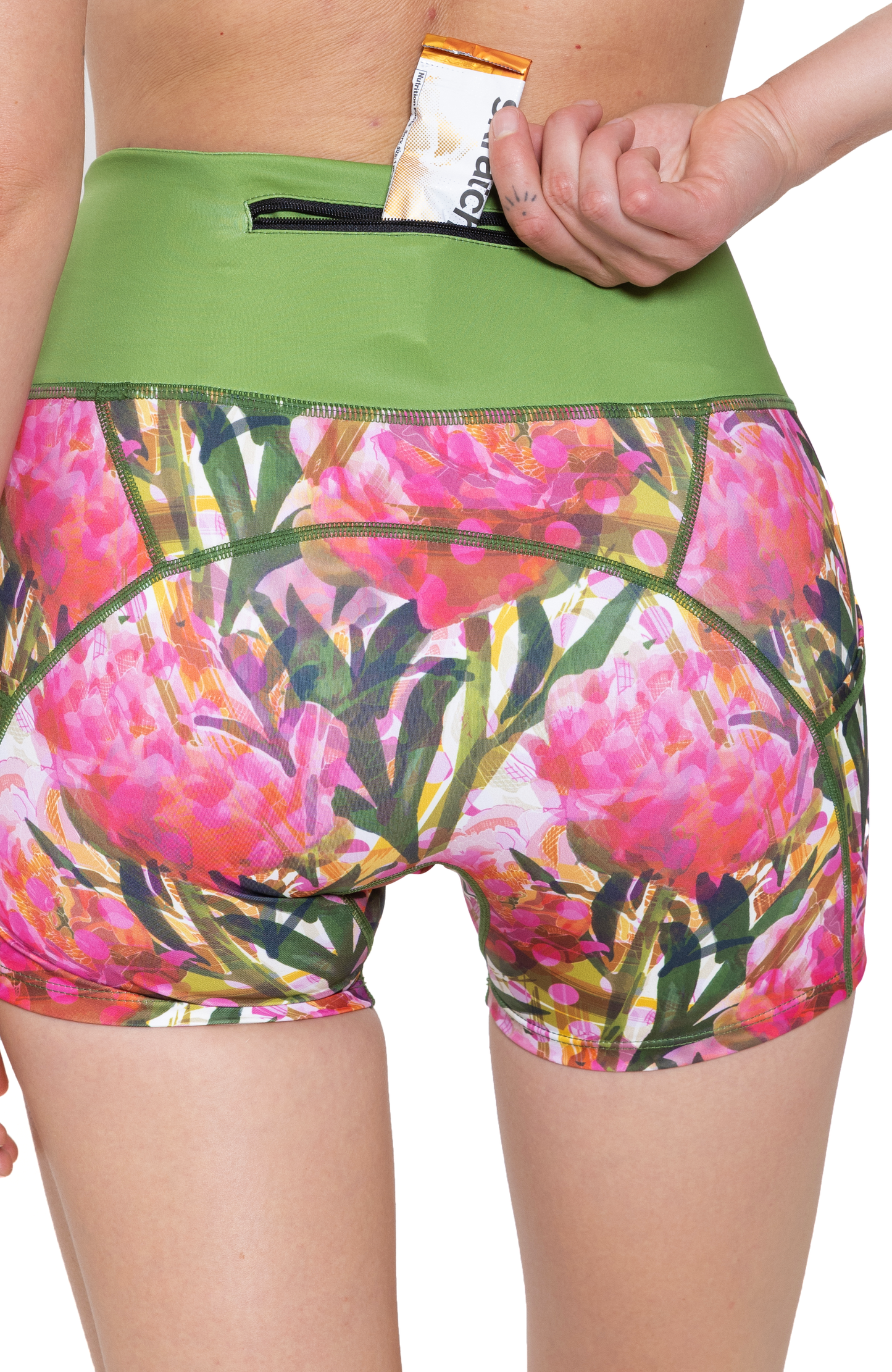 Coeur Sports 3 inch fitted run short Flower Pop 3" Fitted Run Shorts