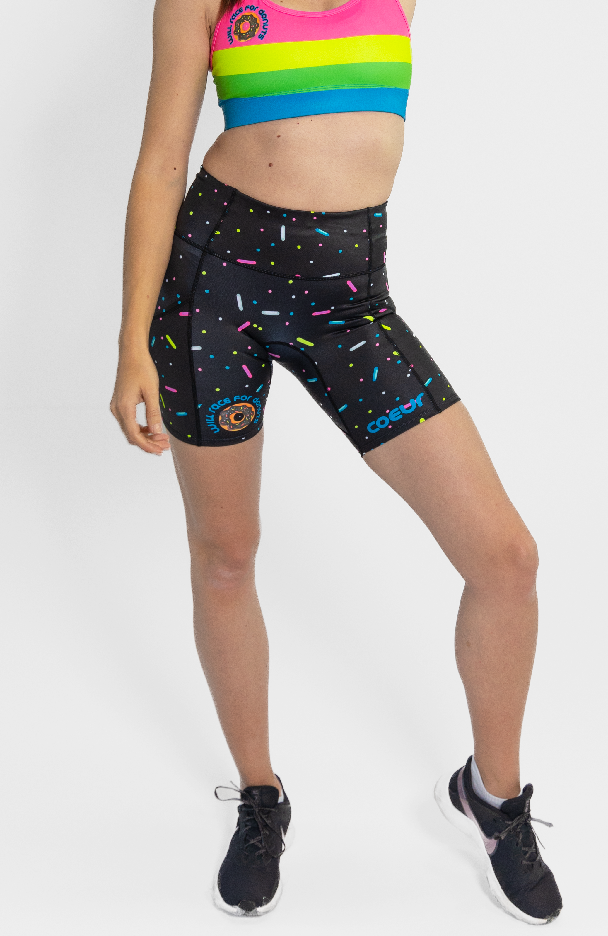 Coeur Sports 5 inch fitted run short Powered By Donuts Fitted Run Shorts