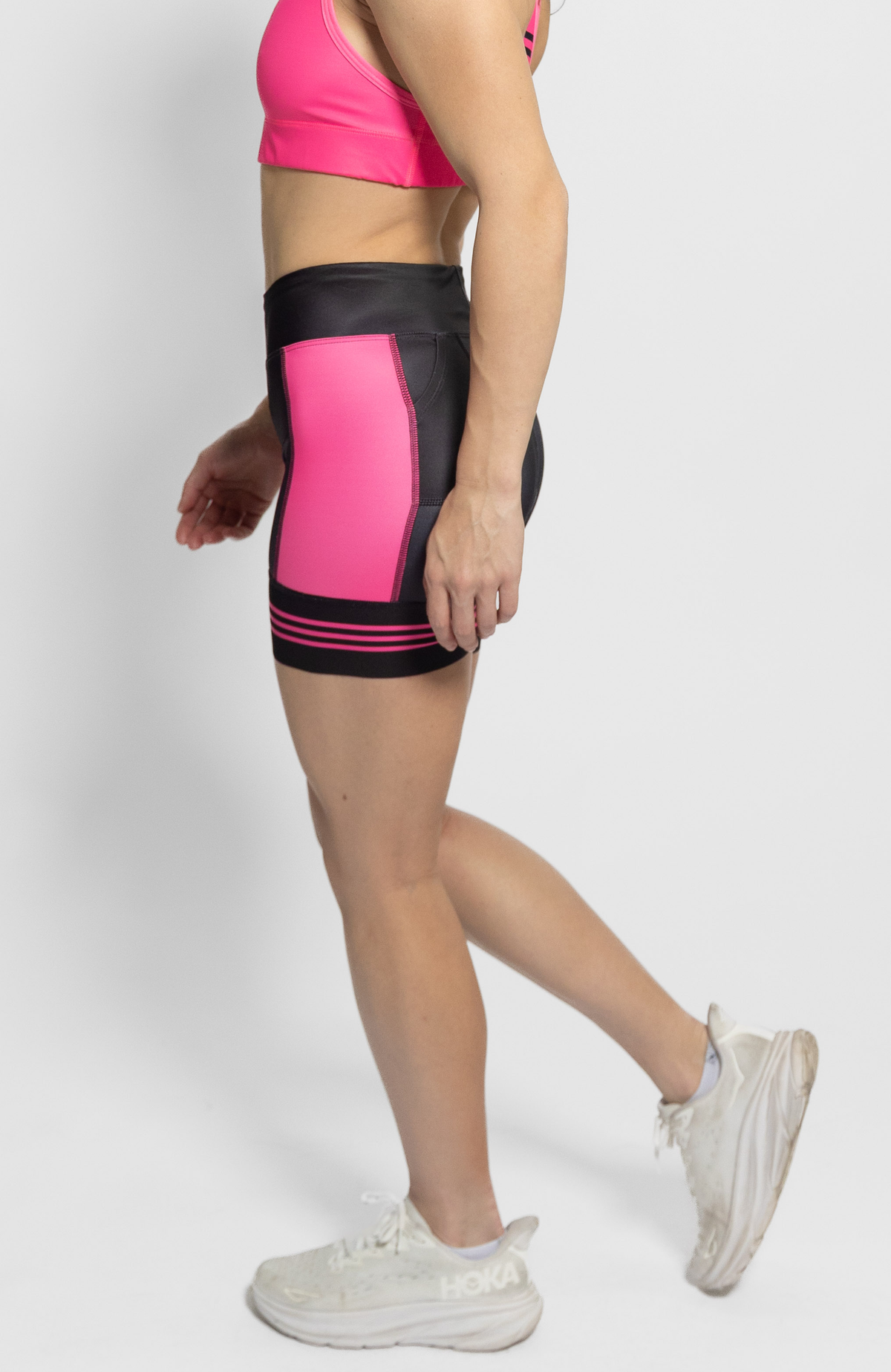 Coeur Sports 5 inch Powerband Tri Short Women's 5" Triathlon Short in Pink Signature