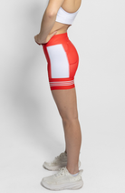 Coeur Sports 5 inch Powerband Tri Short Women's 5" Triathlon Short in Red Signature