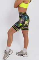 Coeur Sports 8 Inch Powerband Tri Short Women's 8" Triathlon Shorts in Palm Party