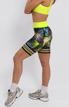 Coeur Sports 8 Inch Powerband Tri Short Women's 8" Triathlon Shorts in Palm Party