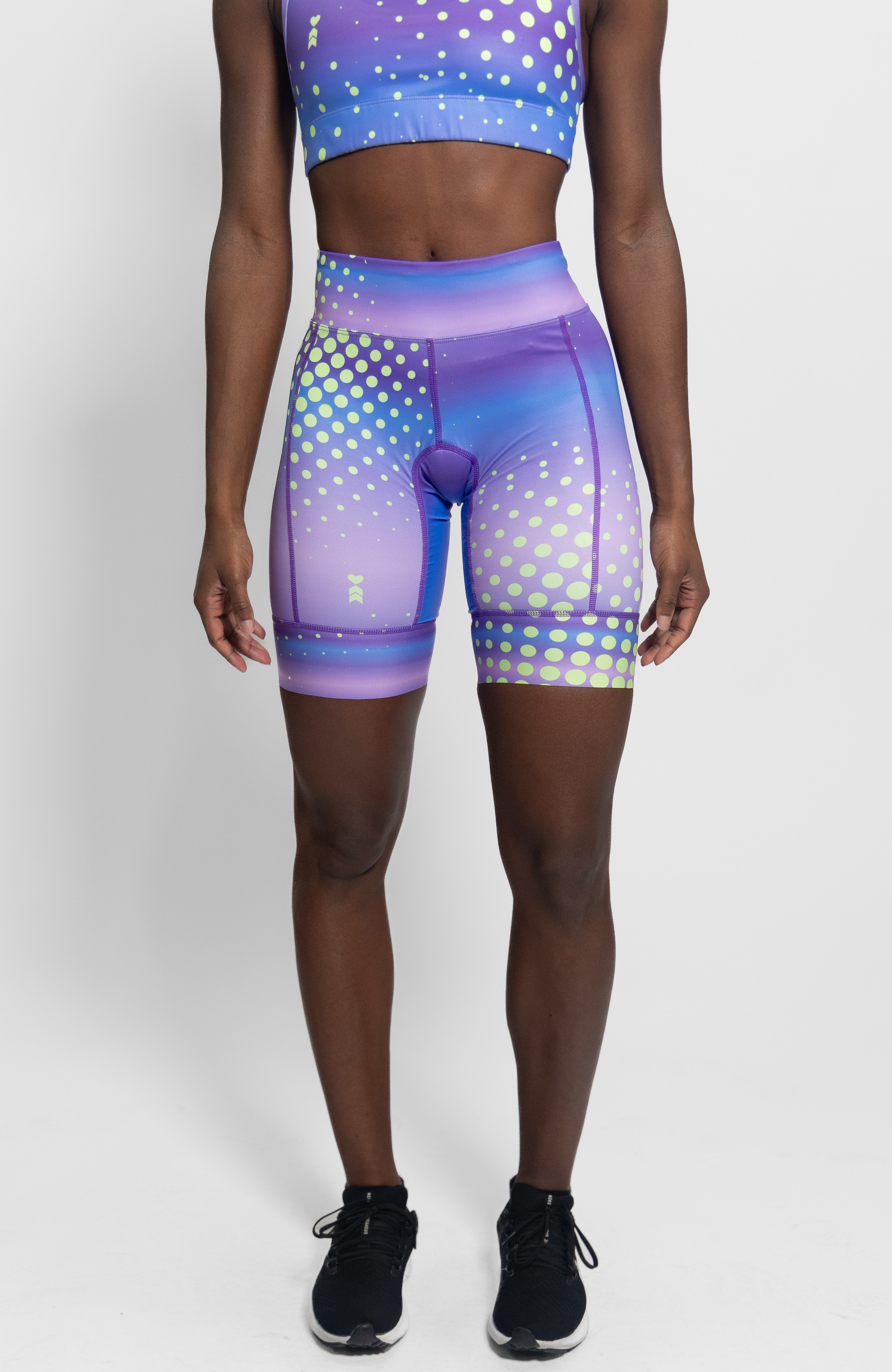 Coeur Sports 8 Inch Powerband Tri Short Women's 8" Triathlon Shorts in Plush