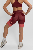 Coeur Sports 8 Inch Powerband Tri Short Women's 8" Triathlon Shorts in Sunburst