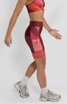 Coeur Sports 8 Inch Powerband Tri Short Women's 8" Triathlon Shorts in Sunburst