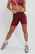 Coeur Sports 8 Inch Powerband Tri Short Women's 8" Triathlon Shorts in Sunburst