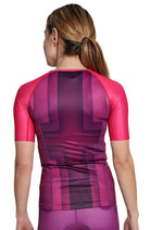 Coeur Sports Aero Tri Top Deep Purple Women's Sleeved NO ZIP Triathlon Aero Top