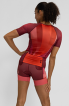 Coeur Sports Aero Tri Top Women's Sleeved Aero Top in Sunburst