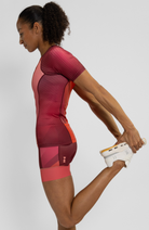 Coeur Sports Aero Tri Top Women's Sleeved Aero Top in Sunburst