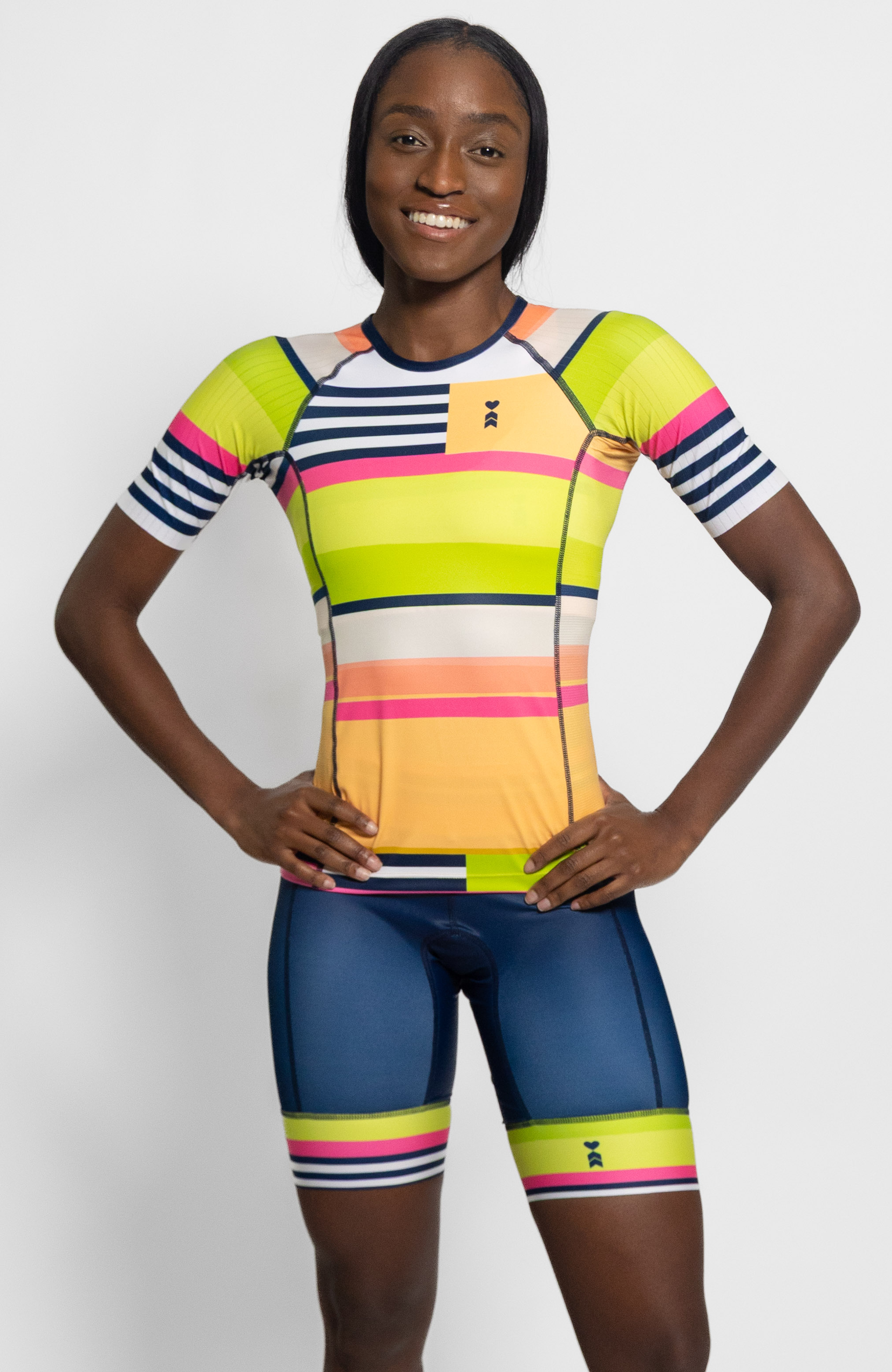 Coeur Sports Aero Tri Top Women's Sleeved Triathlon Aero Top in Meridian