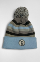 Coeur Sports Beanie Striped Pom Pom Beanie