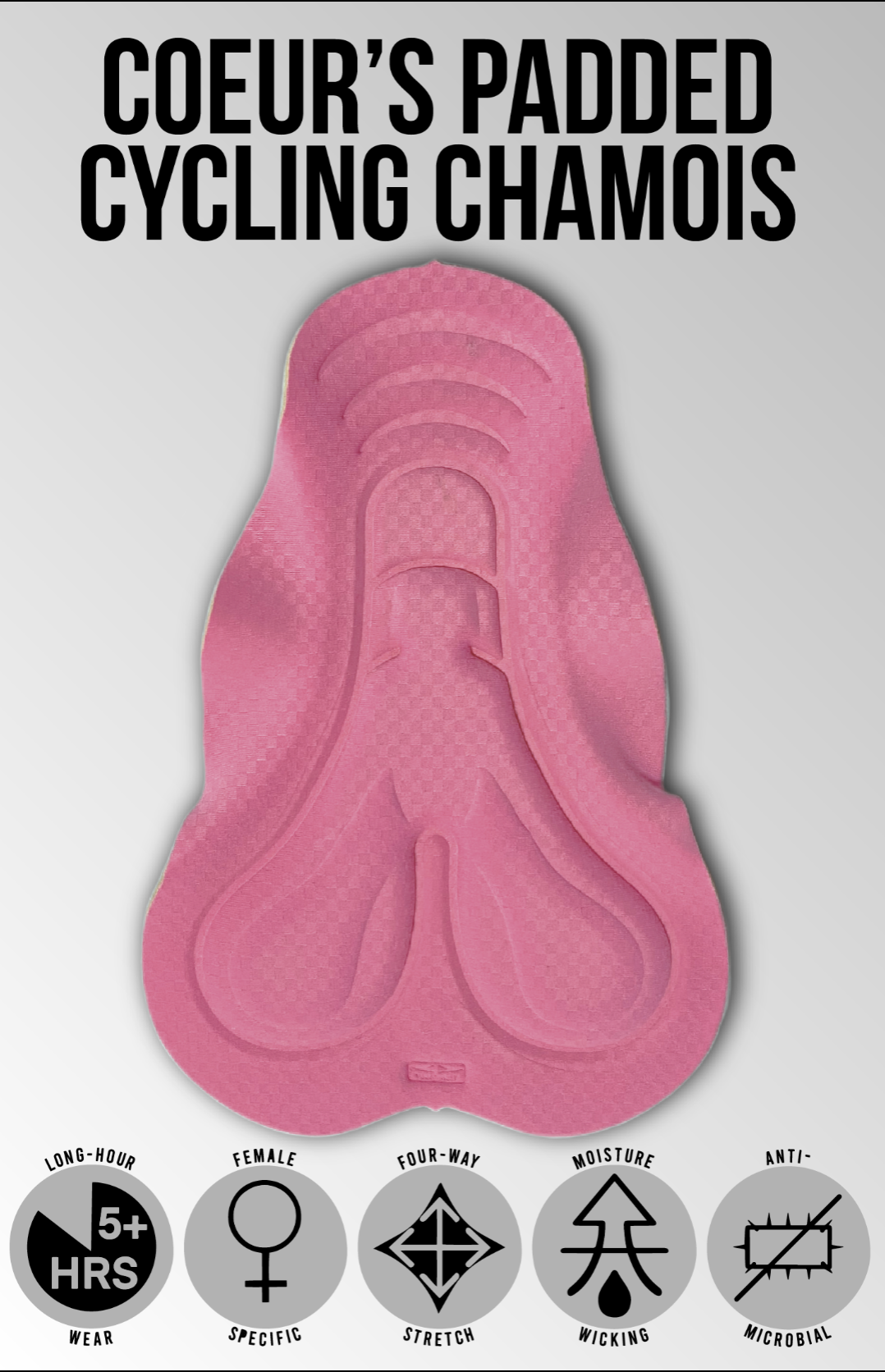 Coeur Sports Bib Short Women's EZ Drop Cycling Bibs in Honeysuckle