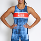 Coeur Sports Braless Tri Tank Denim Women's Braless Triathlon Tank