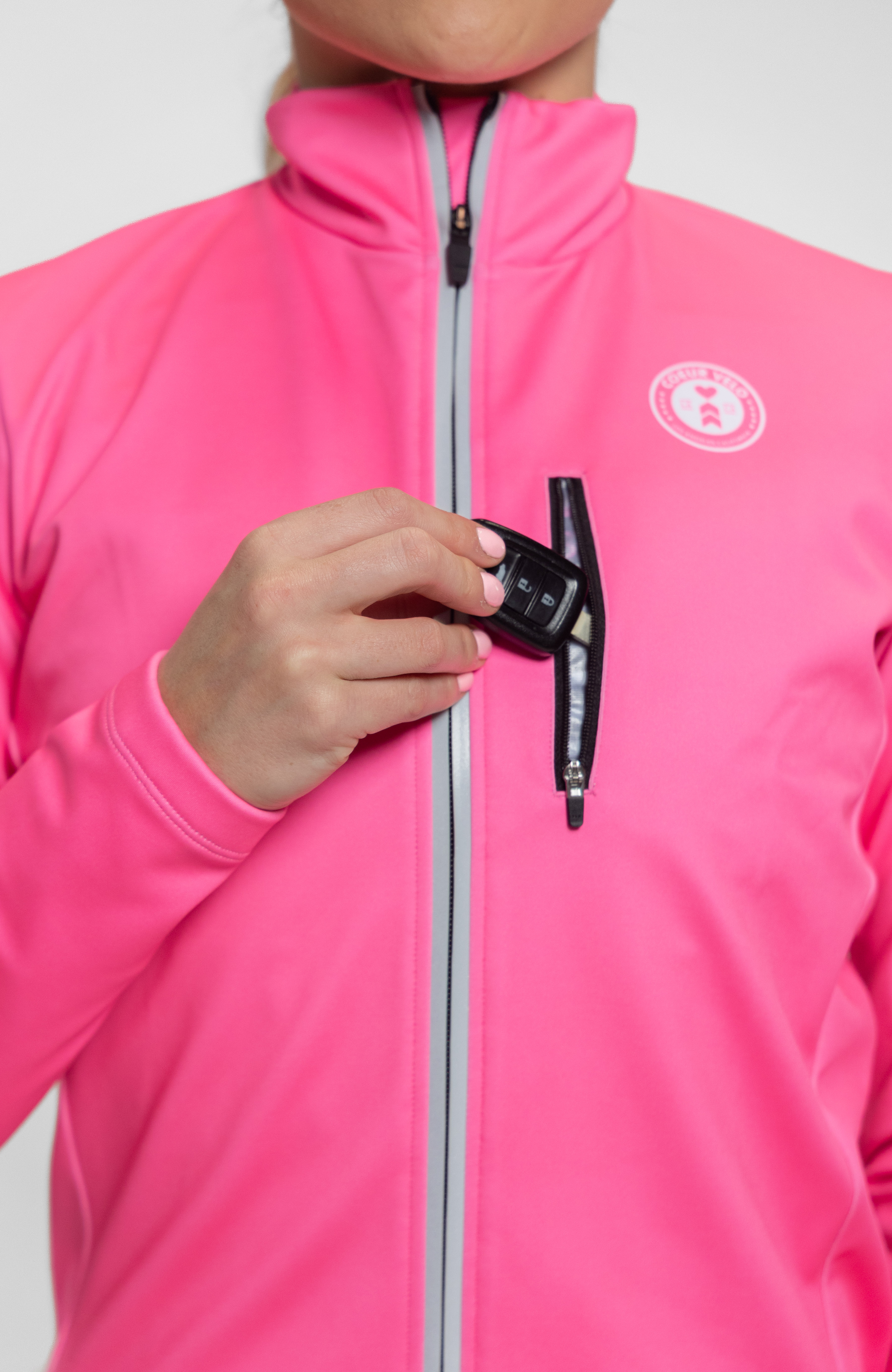 fahrradbekleidung jacke Coeur Sports - Bubblegum Thermal Cycling Jacket