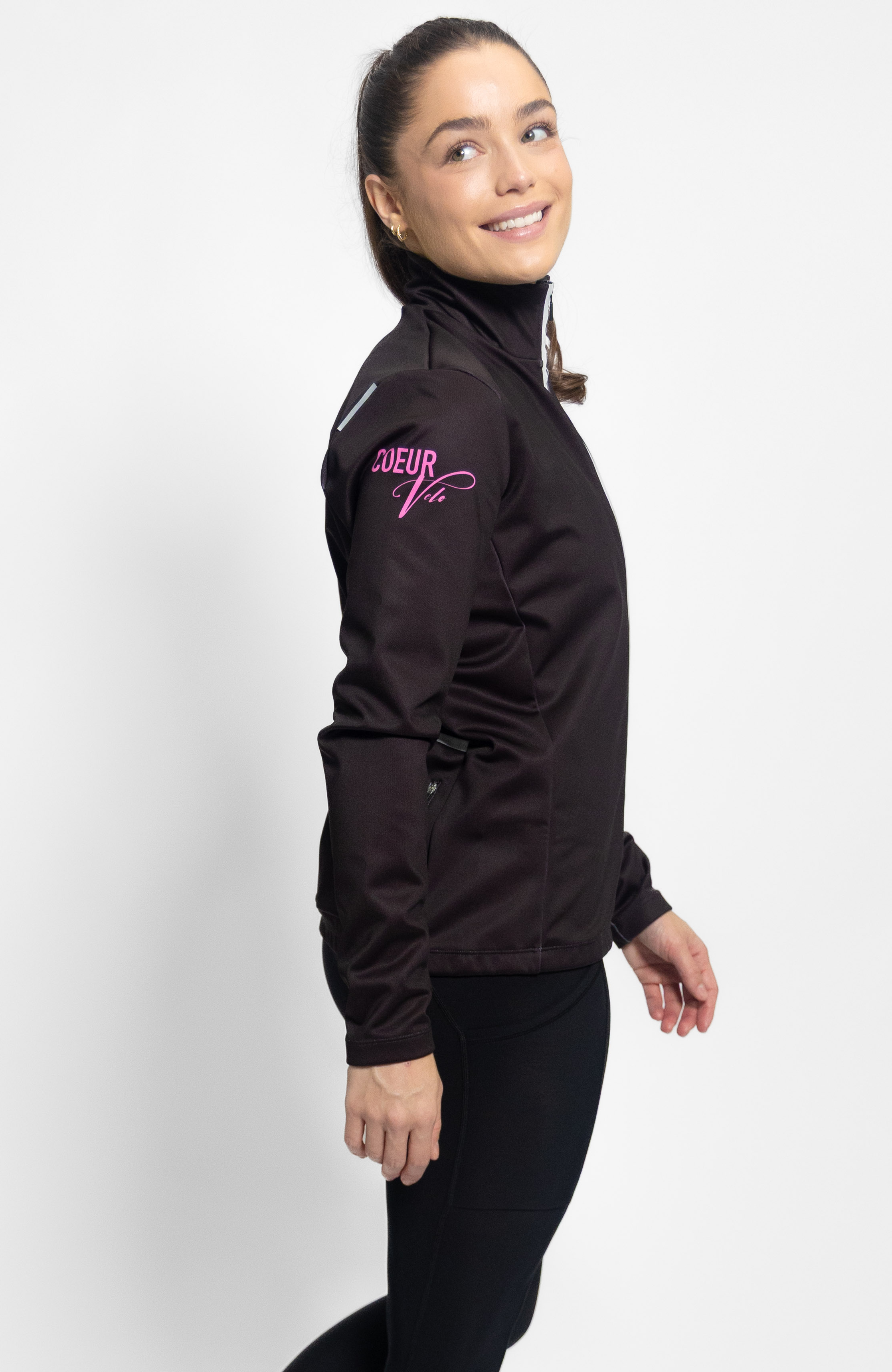 Coeur Sports Cycling Jacket Thermal Cycling Jacket in Black