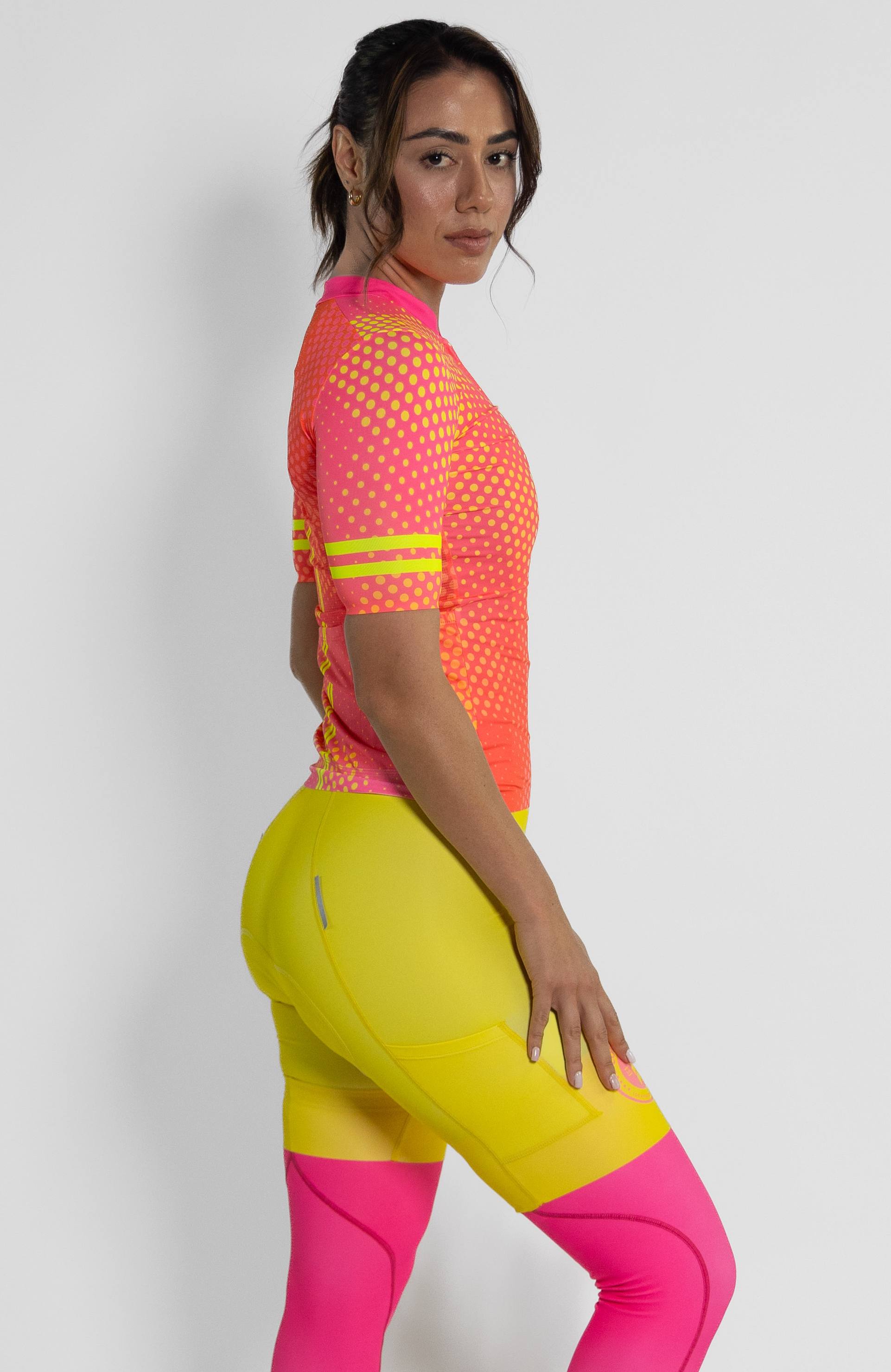 Coeur Sports - Women's Cycling Jersey in Pink Honeycomb