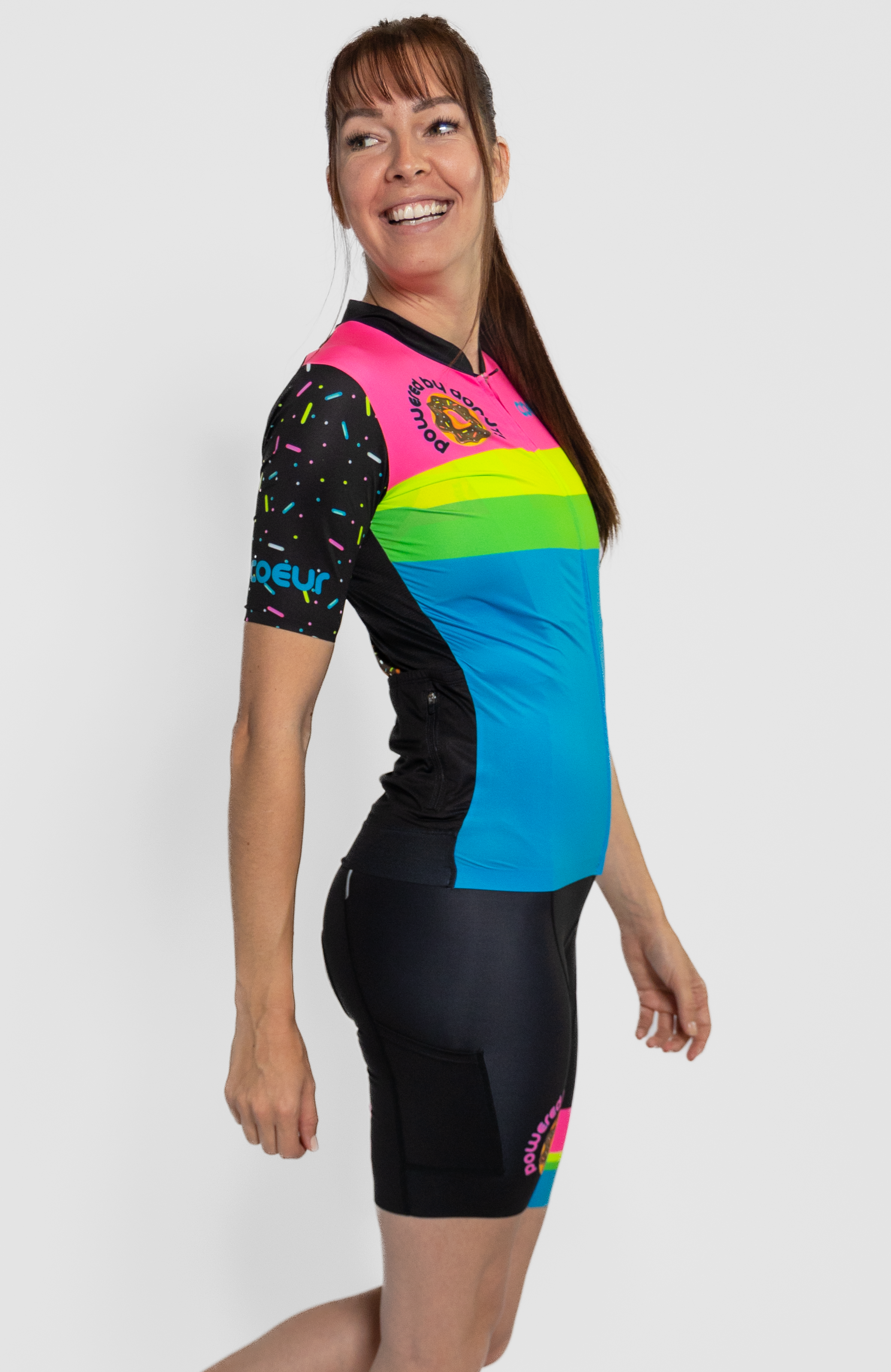 Coeur Sports Cycling Jersey Powered By Donuts Women's Cycling Jersey