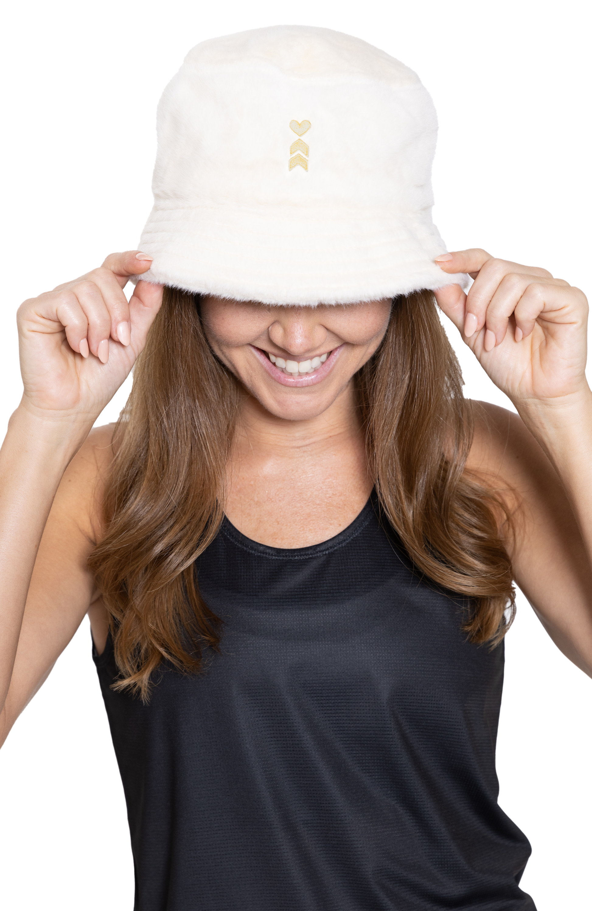 Coeur Sports Fuzzy Bucket Hat OS / White Bucket Hat