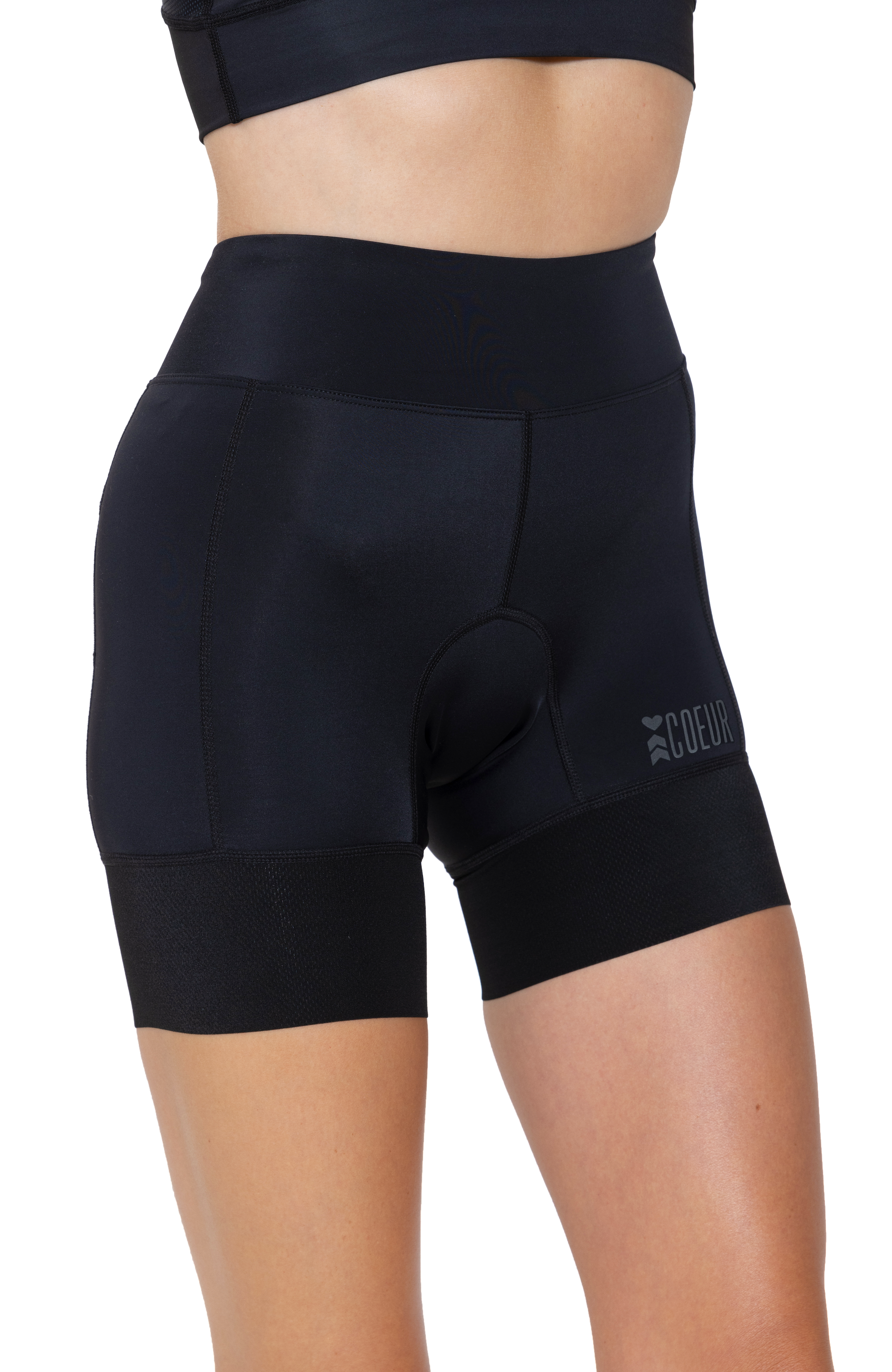 Coeur Sports Italiana 5 Inch Powerband Tri Short Italiana Little Black 5" Triathlon Shorts