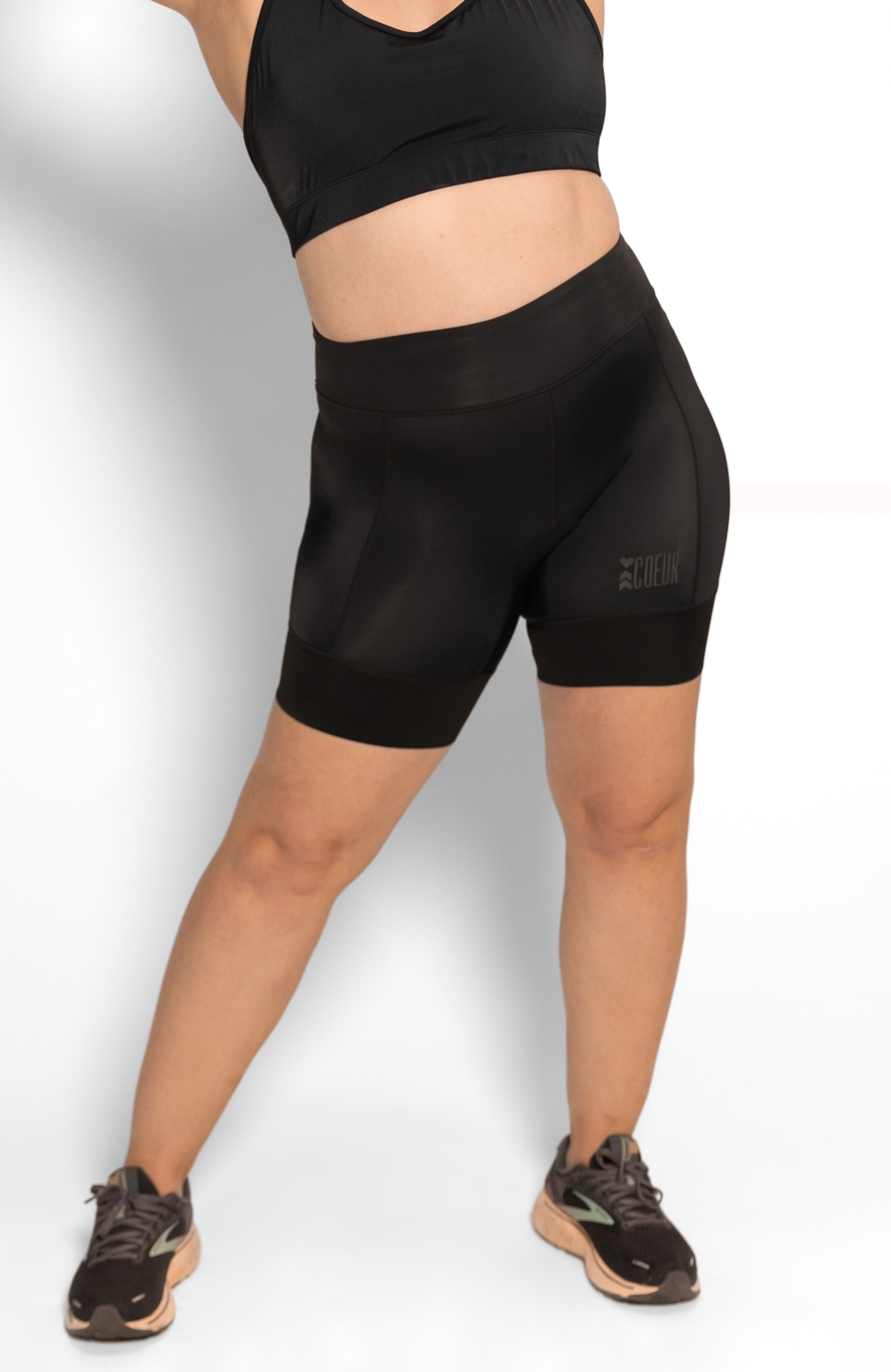 Coeur Sports Italiana 5 Inch Powerband Tri Short Italiana Little Black 5" Triathlon Shorts