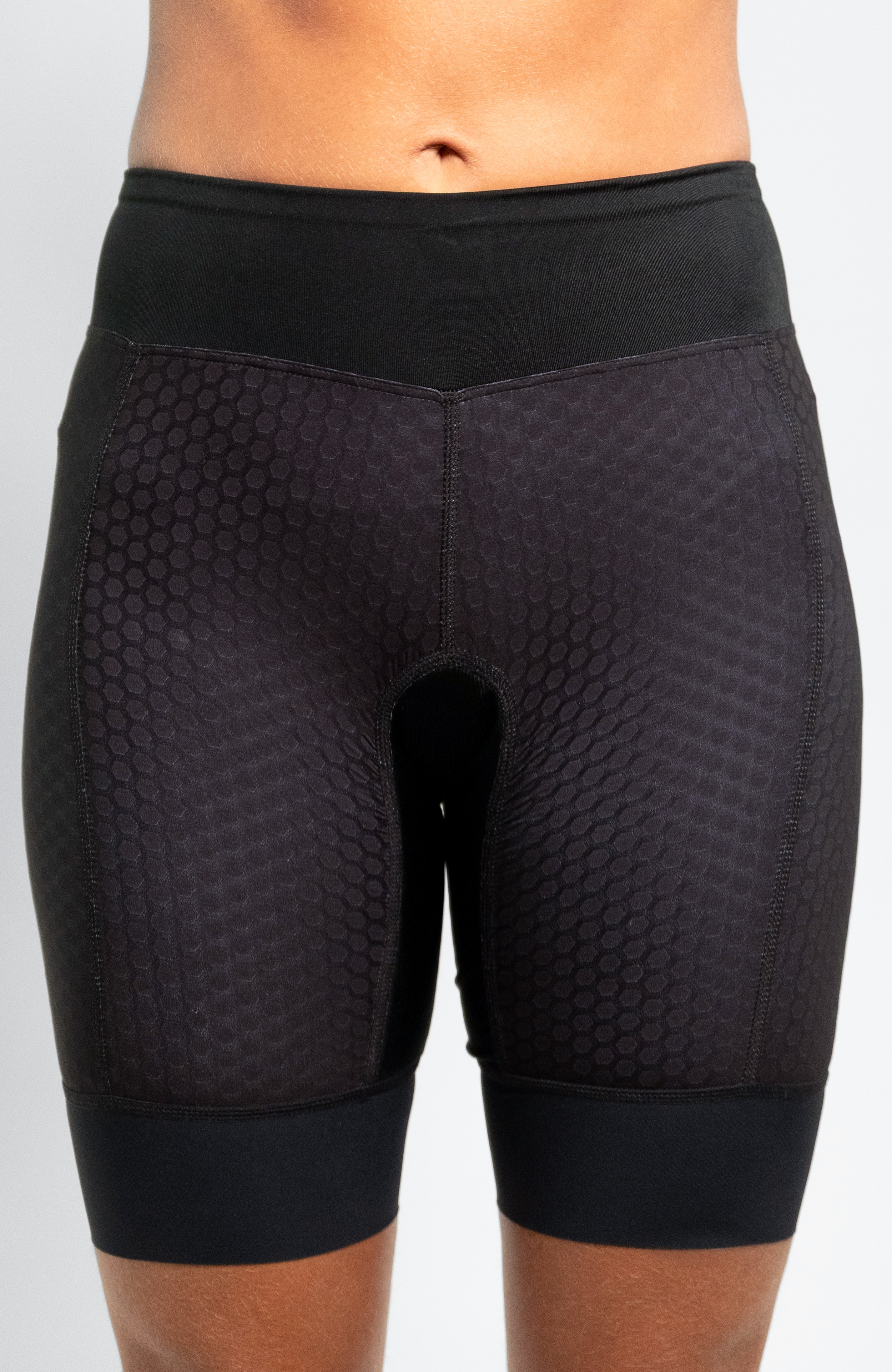 Coeur Sports Italiana 8 Inch Powerband Tri Short Zele Tri Aero Speed Shorts in Black
