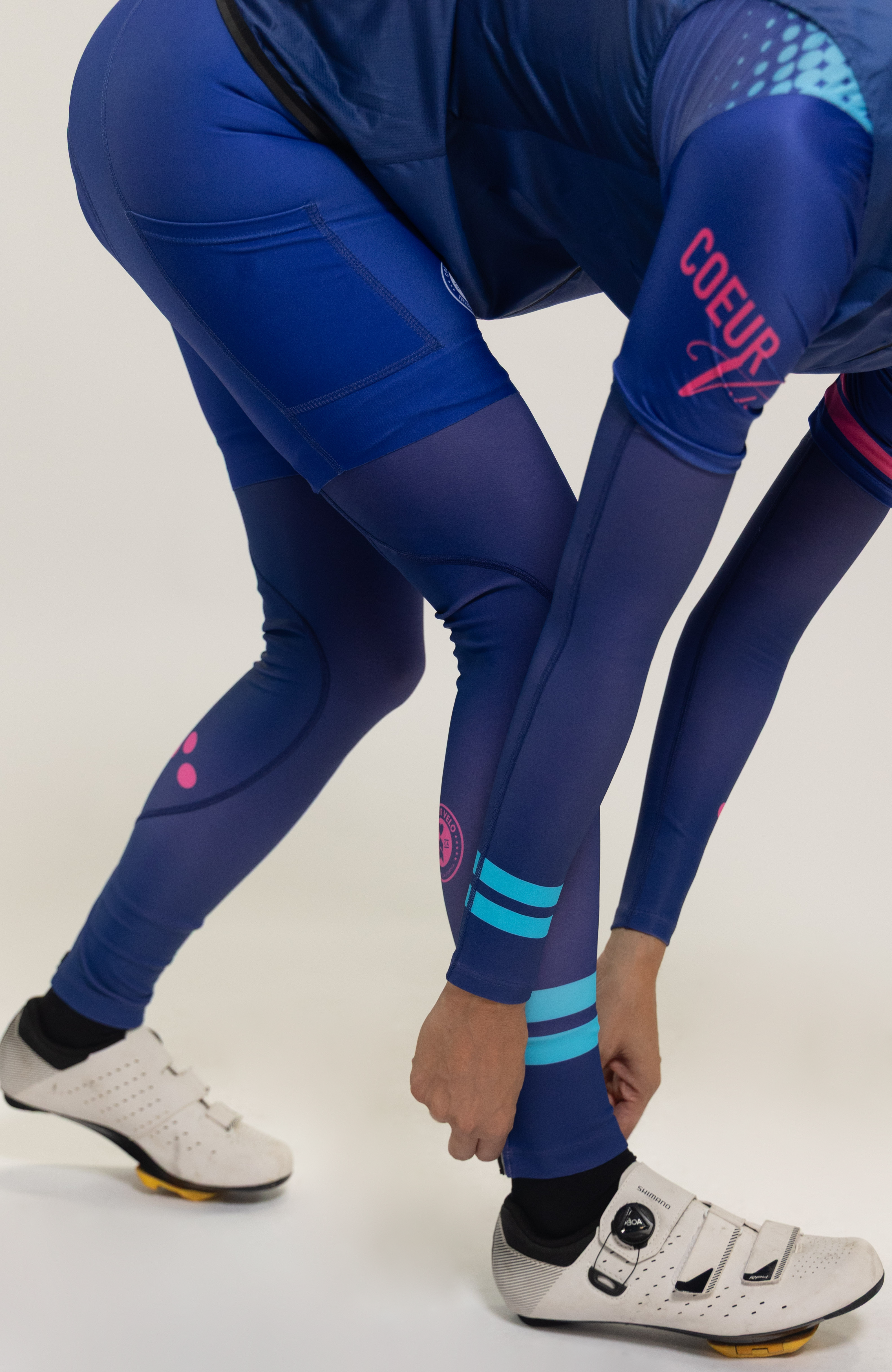 Coeur Sports Leg Warmer Thermal Leg Warmers in Wavelength