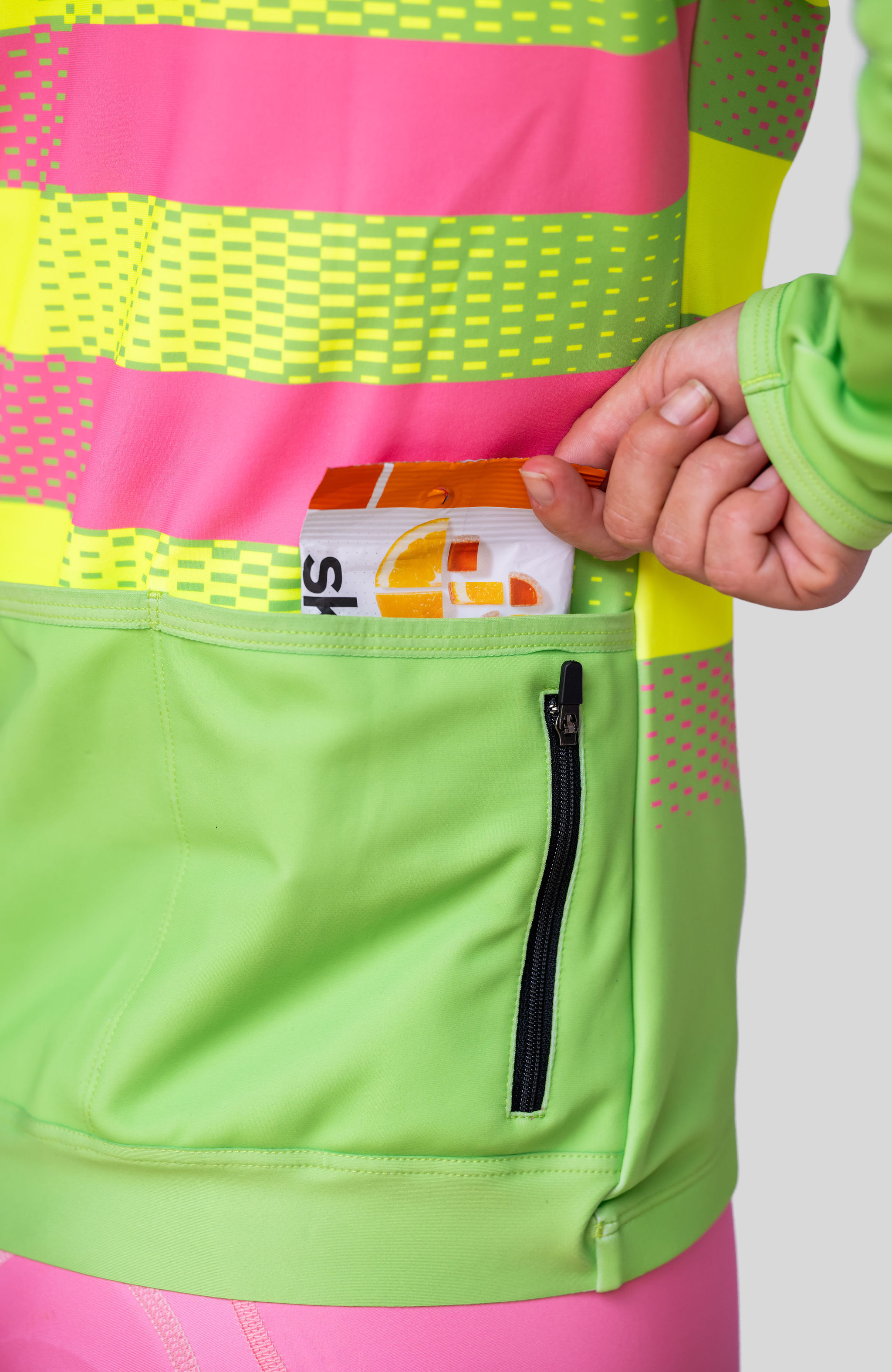 Coeur Sports Long Sleeve Cycling Jersey Thermal Cycling Jersey in Honeysuckle