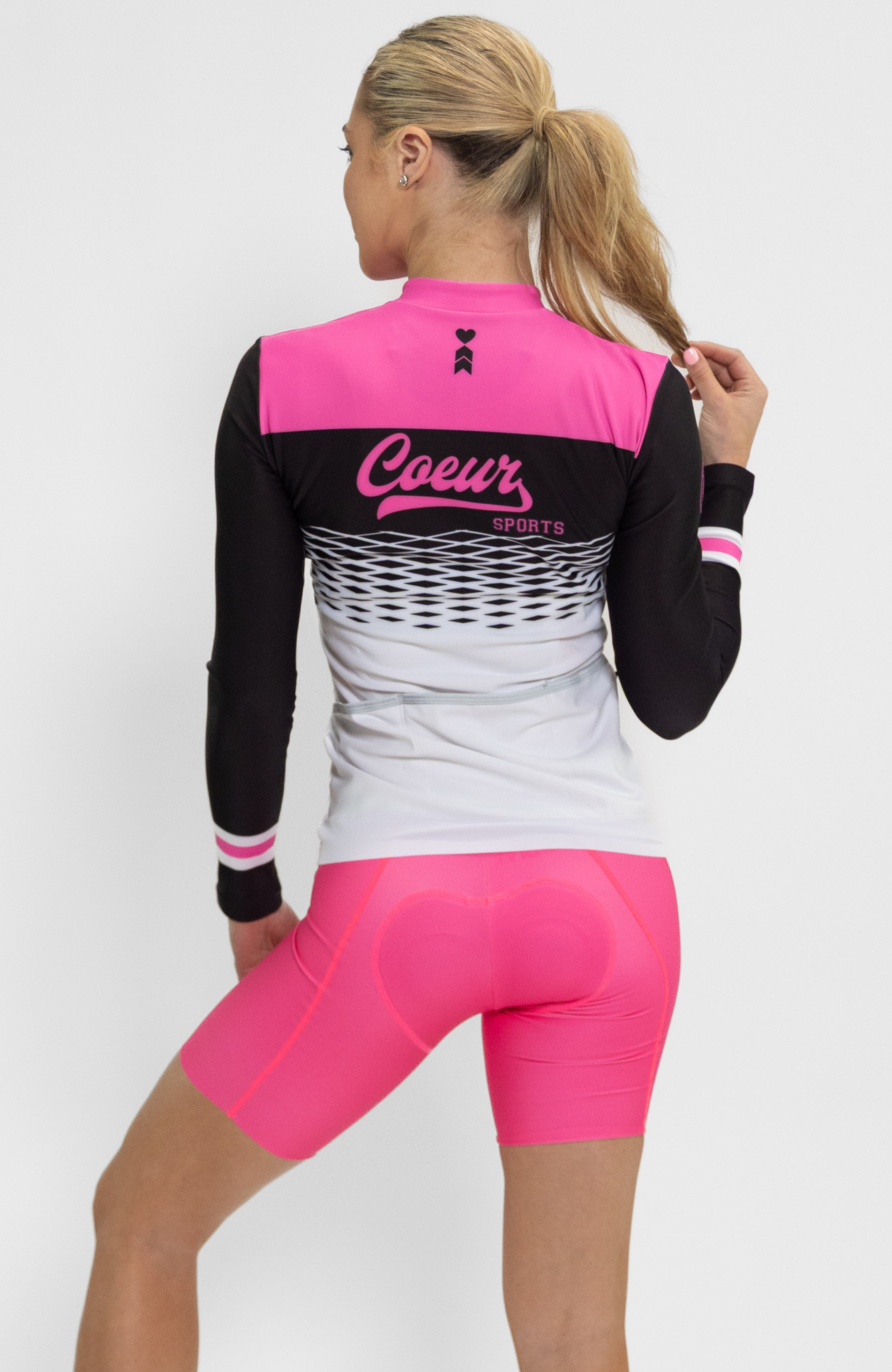 Coeur Sports Long Sleeve Cycling Jersey Thermal Cycling Jersey in Verbier