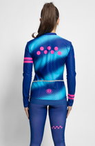 Coeur Sports Long Sleeve Cycling Jersey Thermal Cycling Jersey in Wavelength