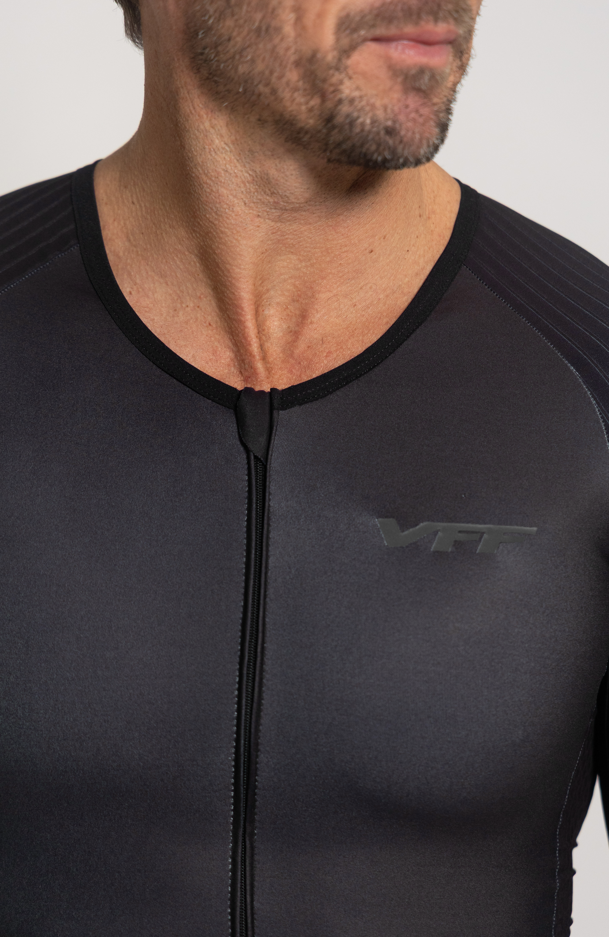 Coeur Sports MENS TRI SUIT SEPARATING ZIPPER Shadowblade Tri Suit in Black