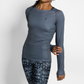 Coeur Sports Merino Wool Run Top Onyx Women's Merino Wool Long Sleeve Run Top