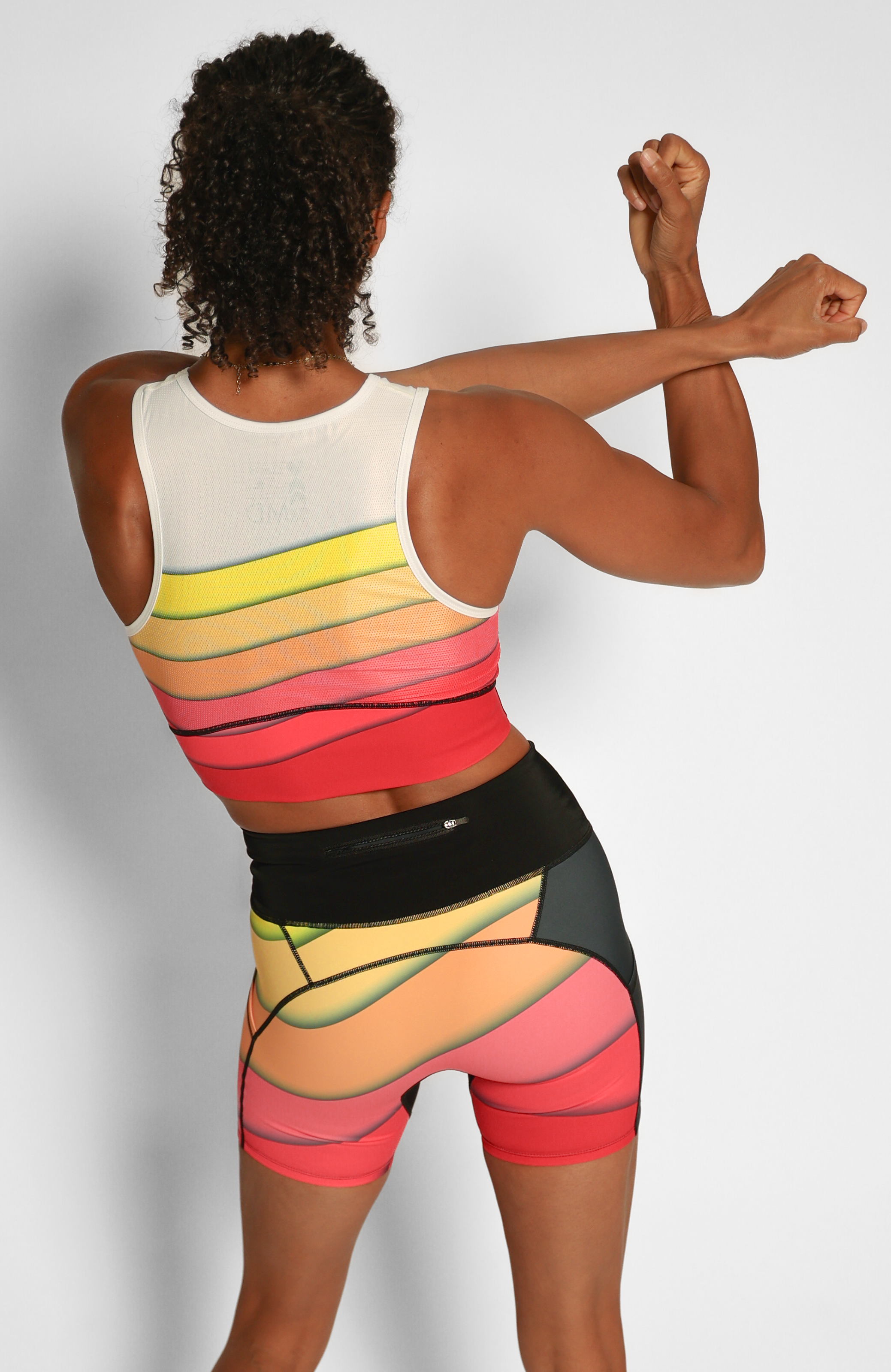 Coeur Sports Run Crop Top All Together Collection 23 Women's Running Tech Crop