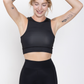 Coeur Sports Run Crop Top Little Black Women's Running Tech Crop