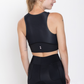 Coeur Sports Run Crop Top Little Black Women's Running Tech Crop