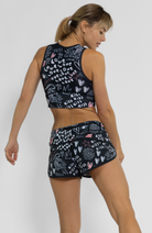 Coeur Sports Run Crop Top Love Bomb Women's Running Tech Crop