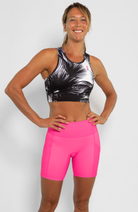 Coeur Sports Run Crop Top Run Tech Crop in aloha 26