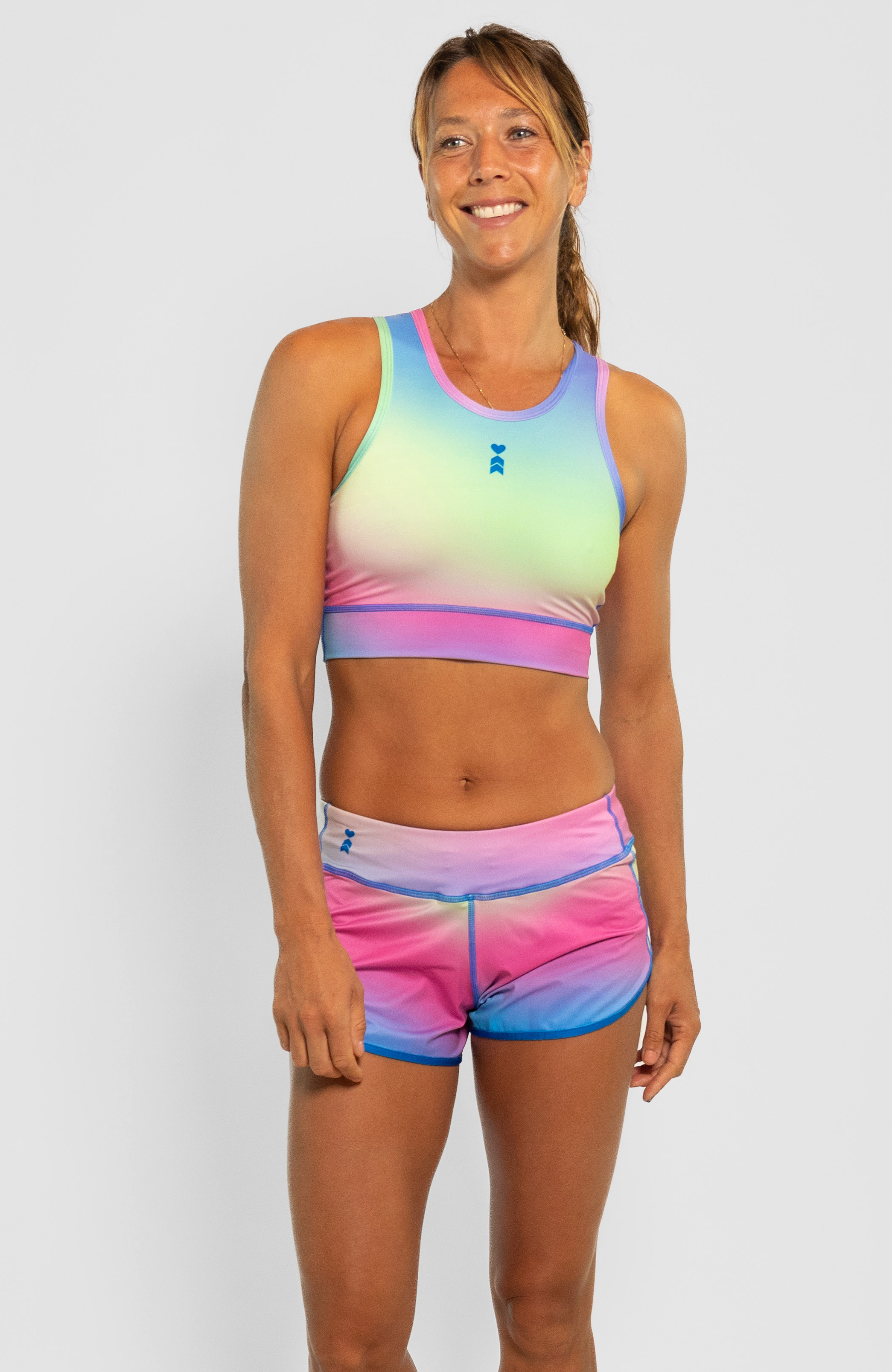Coeur Sports Run Crop Top Run Tech Crop in Euphoria