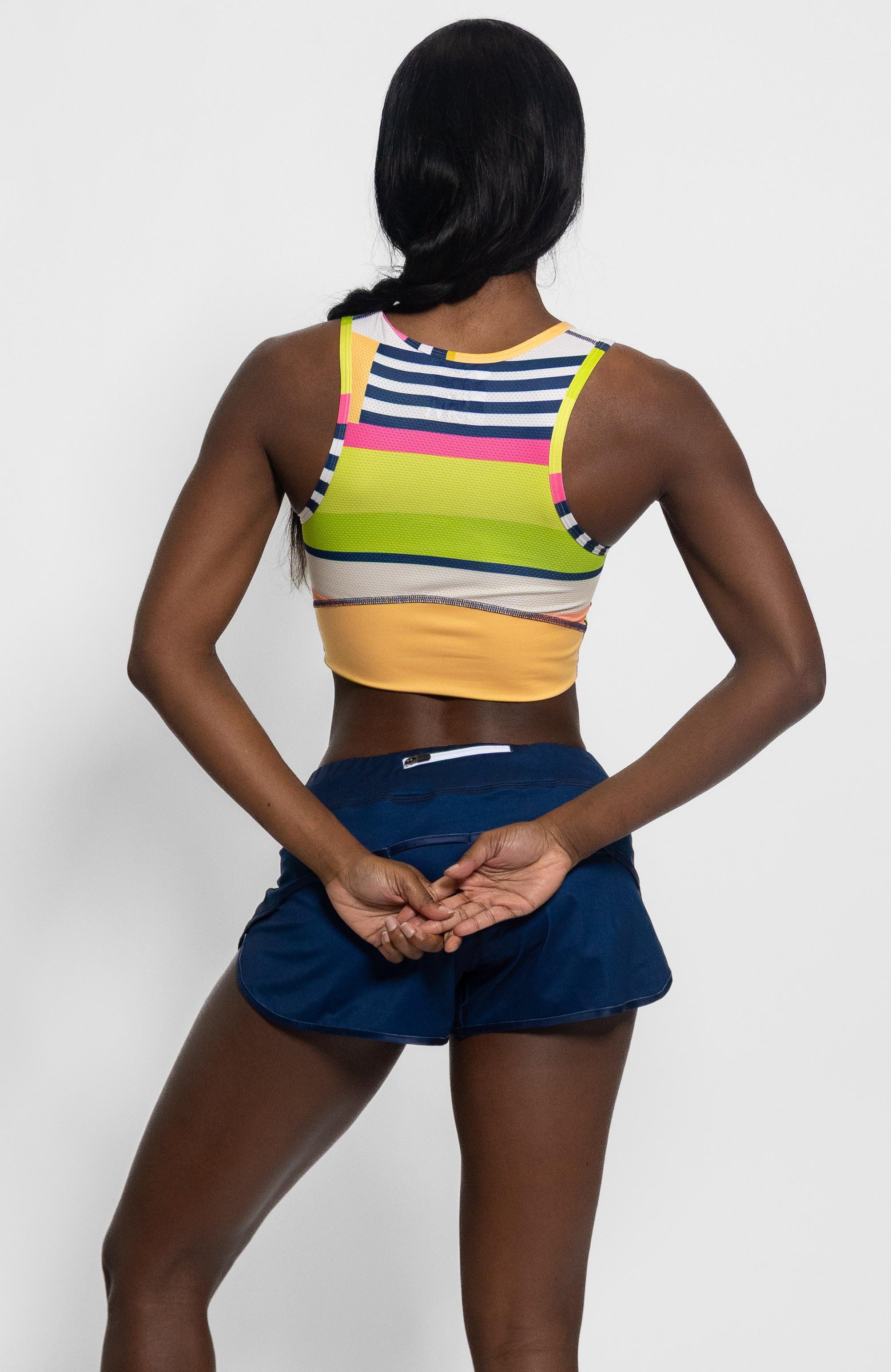 Coeur Sports Run Crop Top Run Tech Crop in Meridian