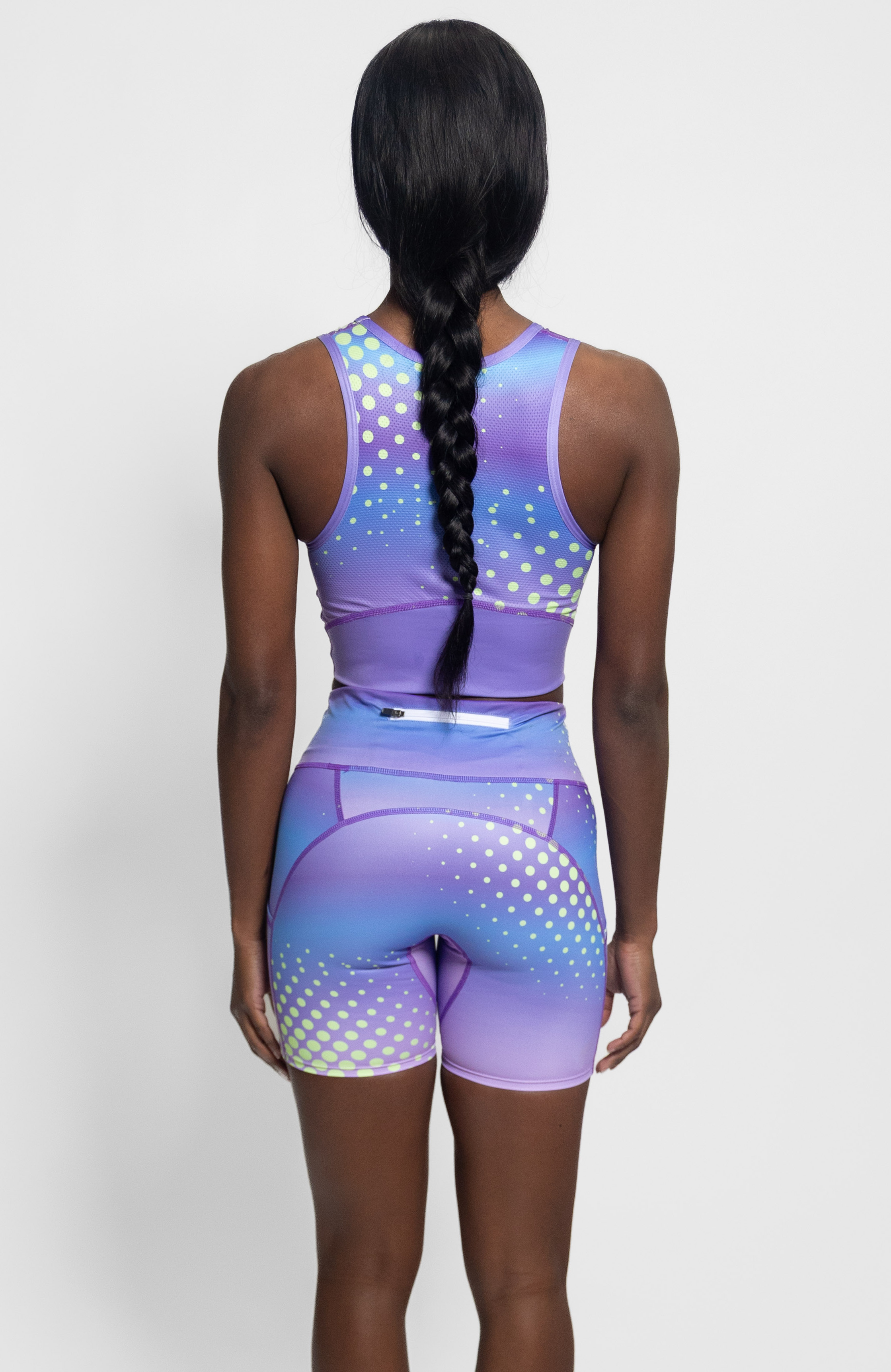 Coeur Sports Run Crop Top Run Tech Crop in Plush