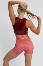 Coeur Sports Run Crop Top Running Tech Crop in Sunburst