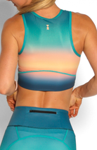 Coeur Sports Run Crop Top Solar Flare Women's Running Tech Crop