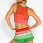 Coeur Sports Run Crop Top Watermelon Women's Running Tech Crop