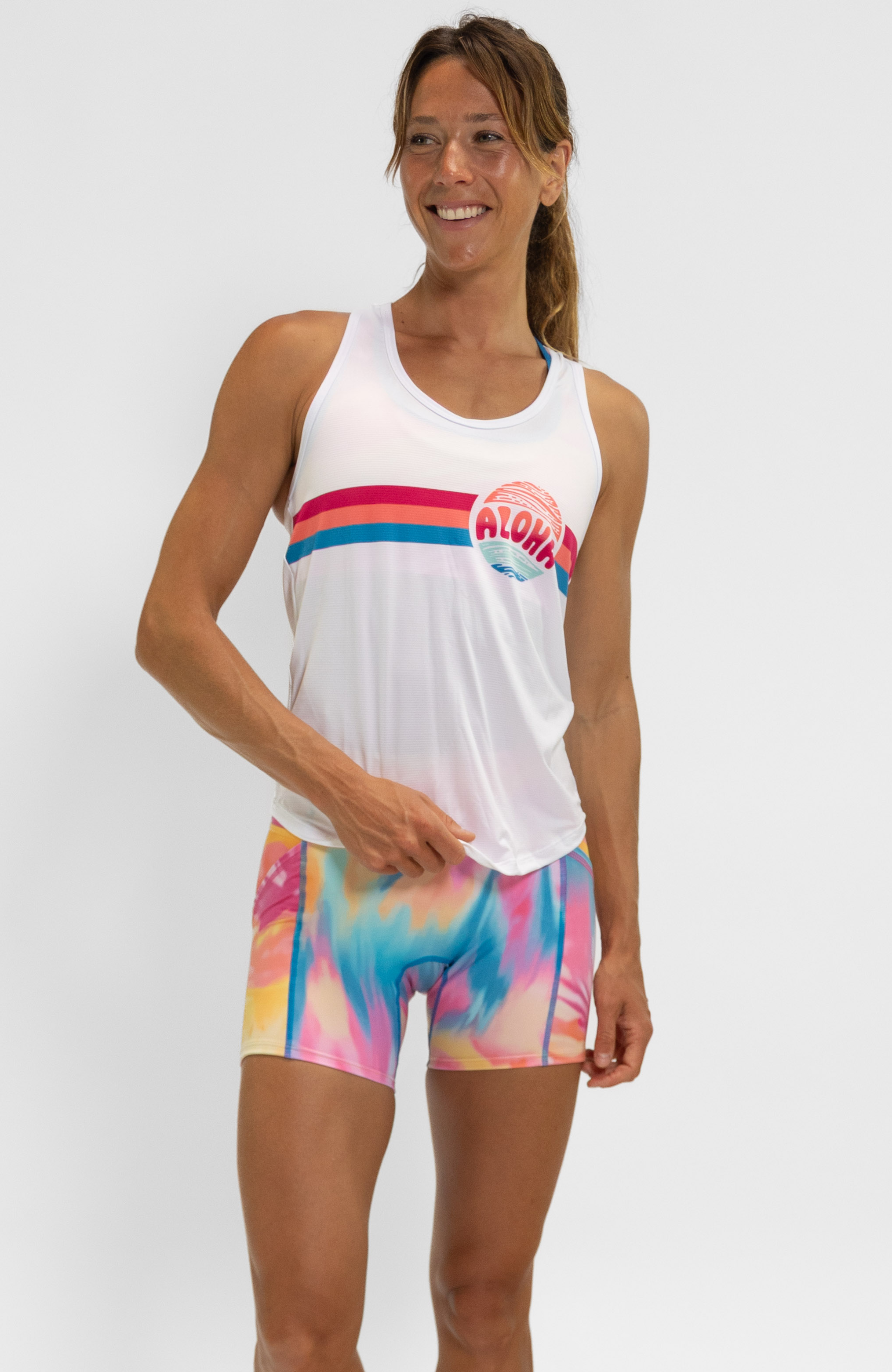 Coeur Sports Run Tank Women's Running Tank in Aloha