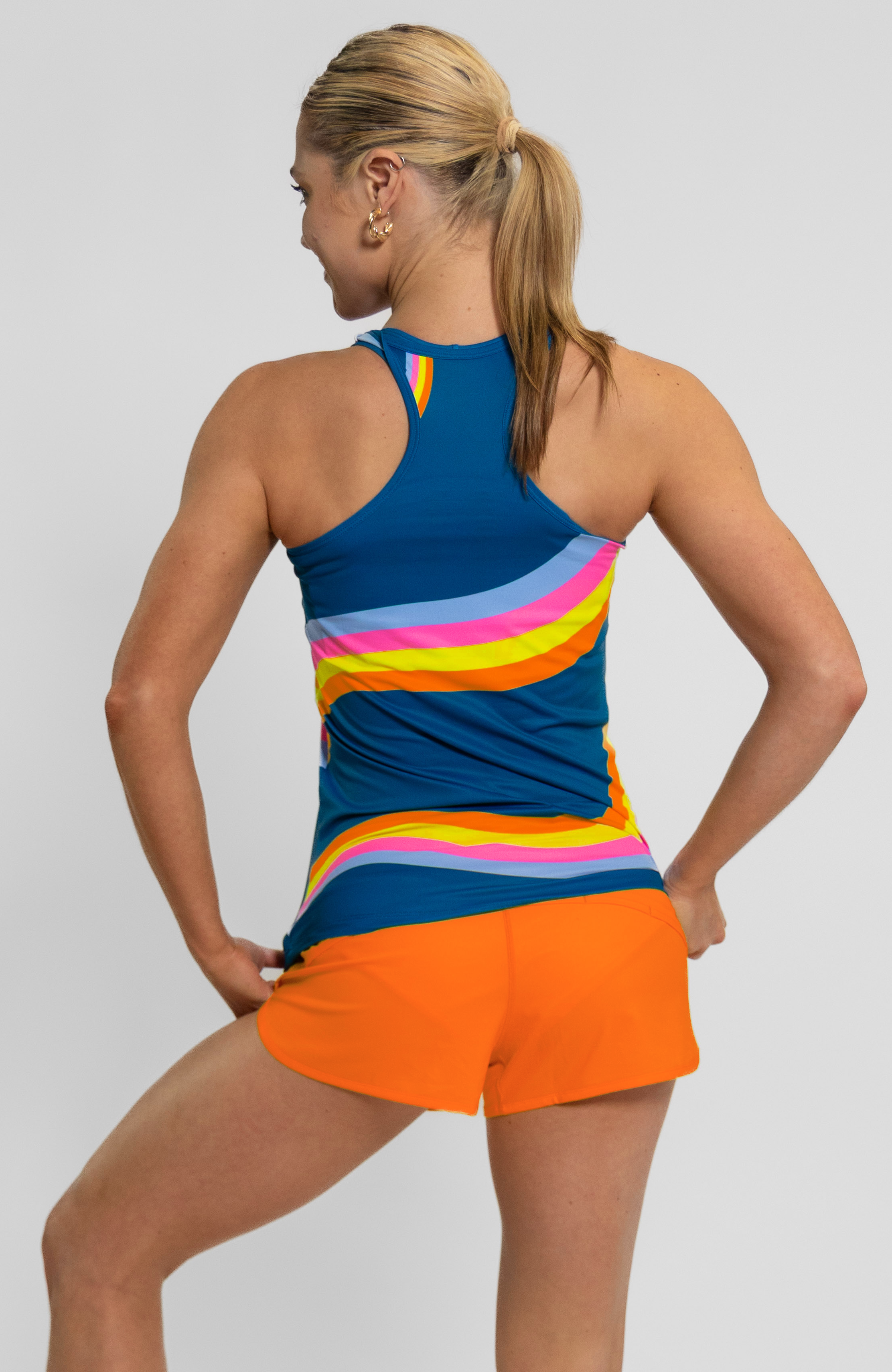 Coeur Sports Run Tank Women's Running Tank in Groovy