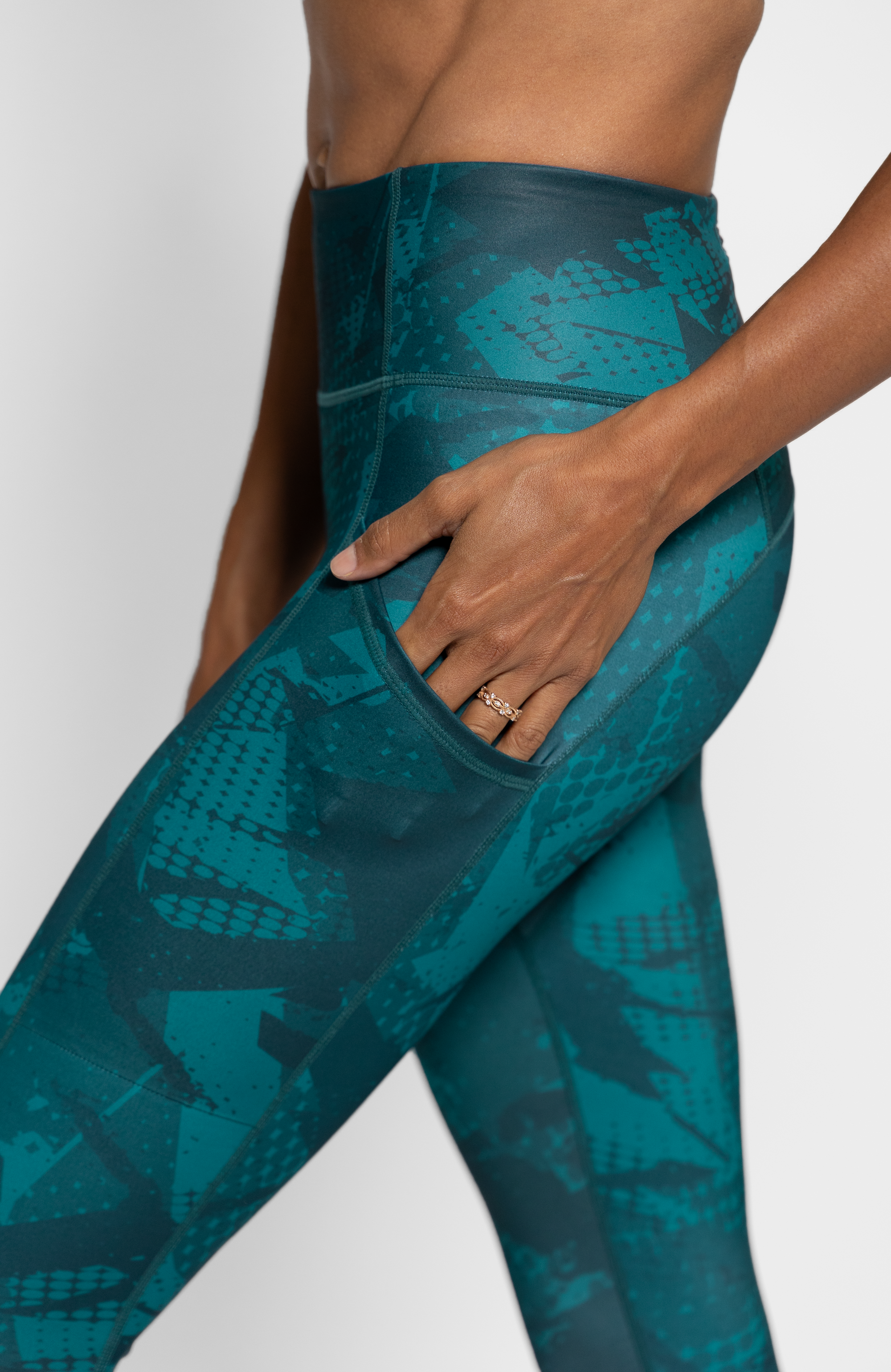 Coeur Sports Run Tights Jade Performance 7/8 Running Tights