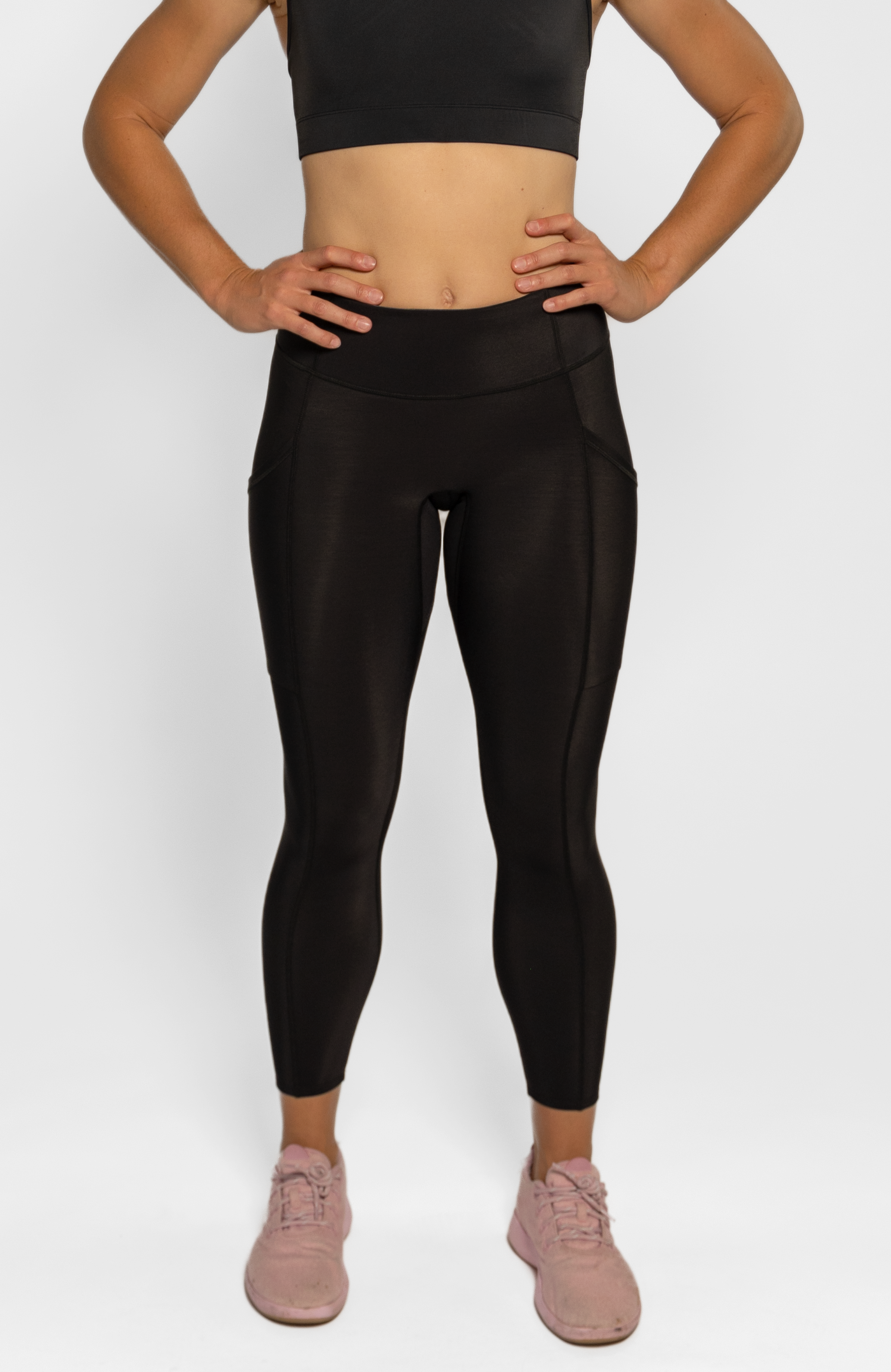 Black Tennis Leggings/Tights with Ball Pockets