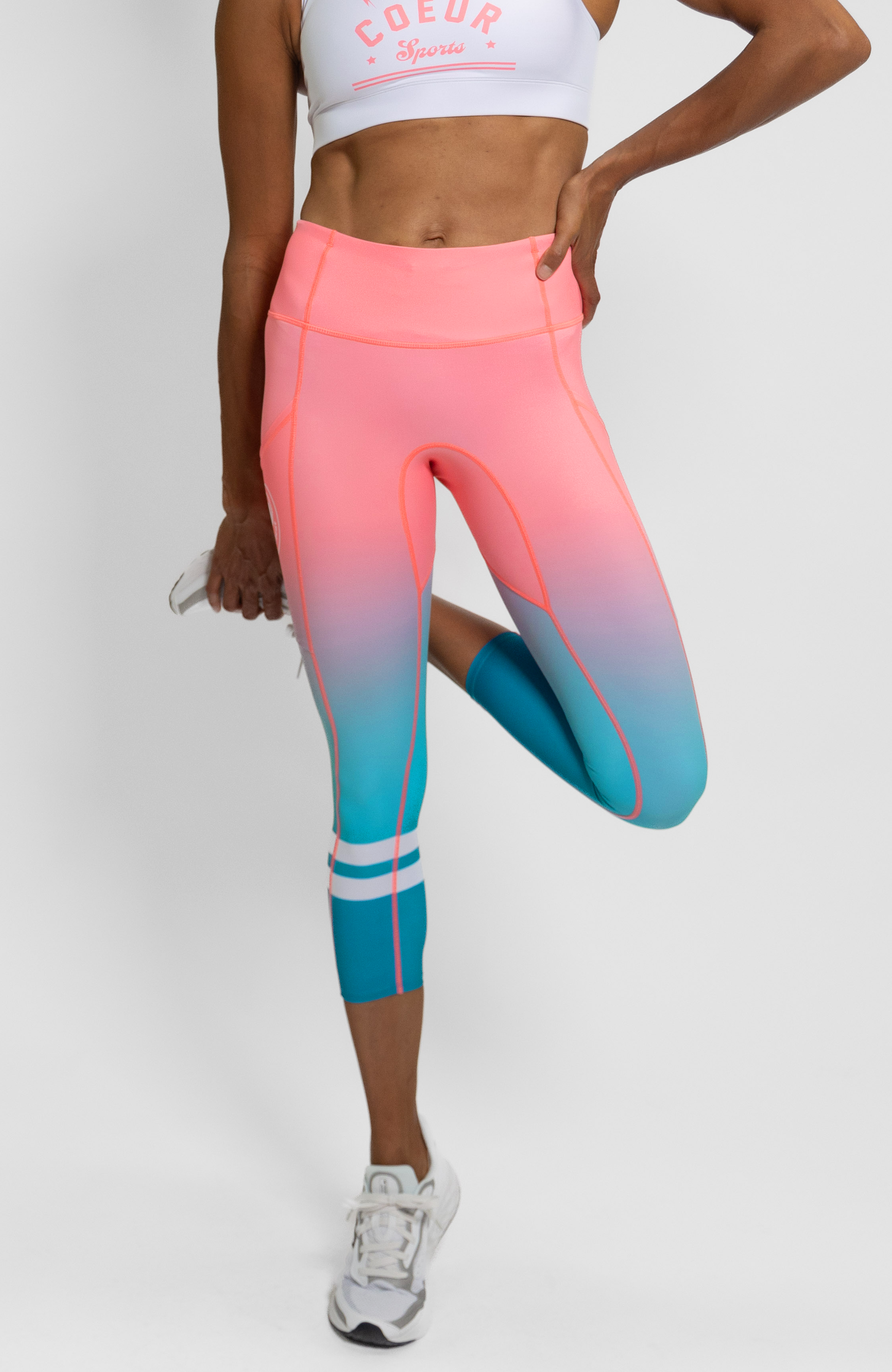 Coeur Sports Run Tights TCB 25 Performance Pocket 7/8 Capri Tights