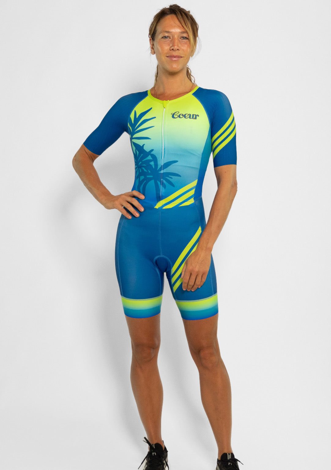 Coeur Sports Sleeved Tri Suit 3/4 Zip Sleeved Women's Trisuit in Nice 26