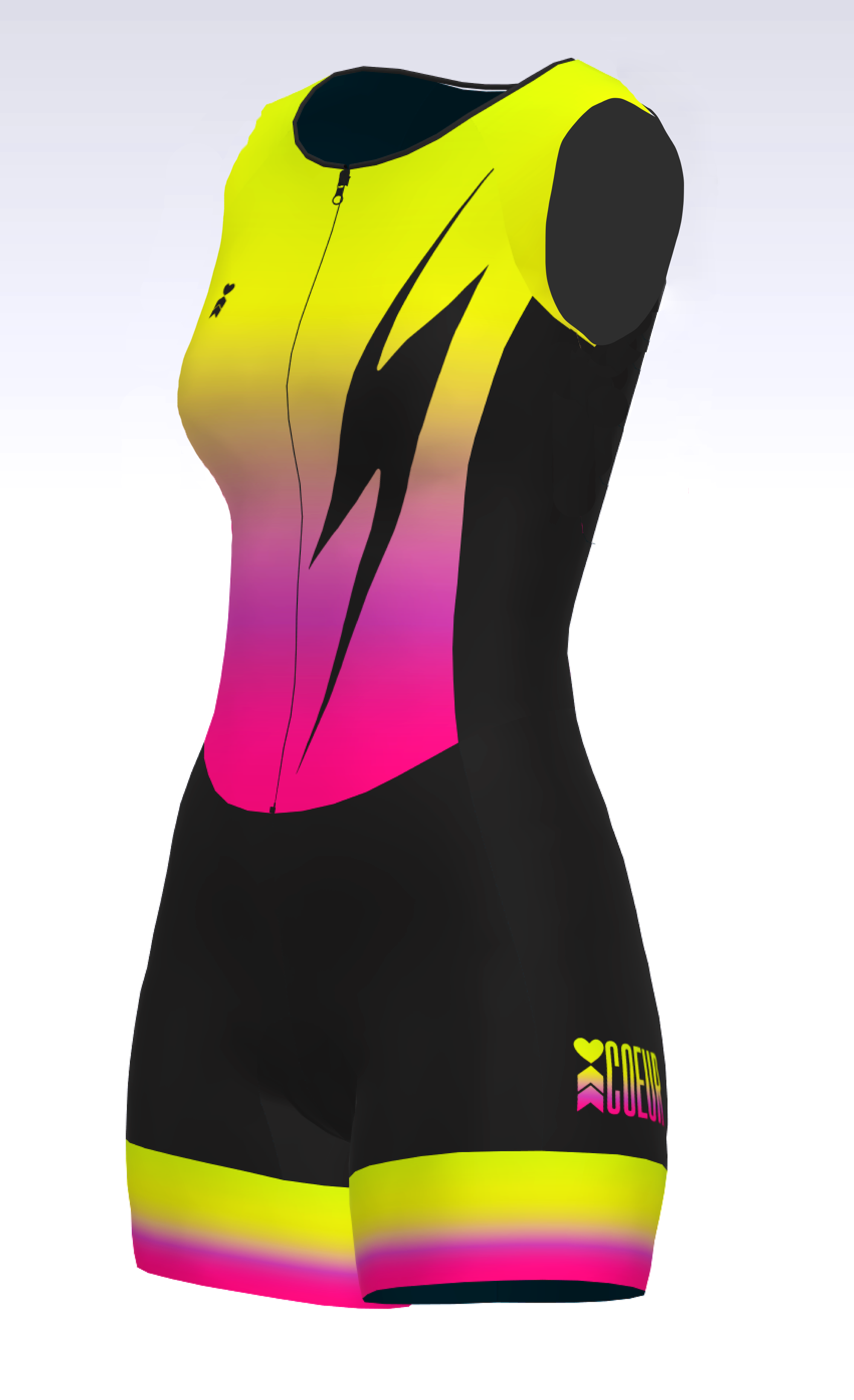 Coeur Sports Sleeved Tri Suit Sleeveless Trisuit in Voltage