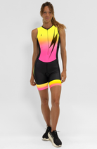 Coeur Sports Sleeved Tri Suit Sleeveless Trisuit in Voltage